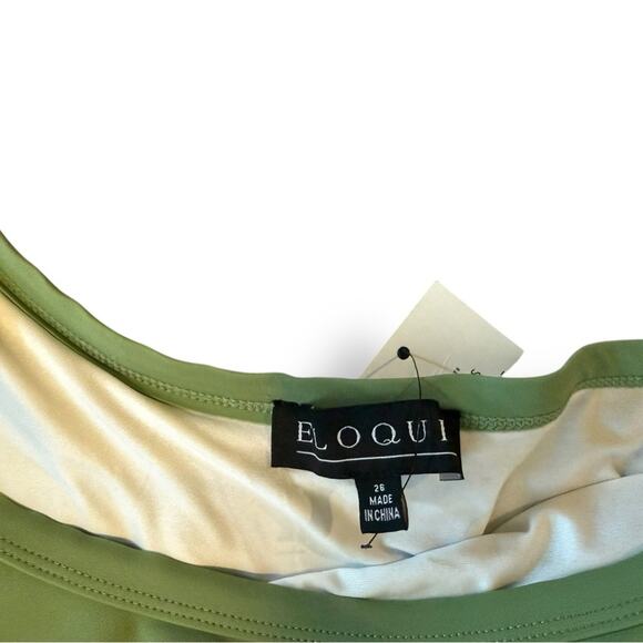 Eloquii Dramatic Ruffle One Shoulder Bikini Top - Picture 3 of 4